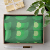 Retro groene cirkelpatroon tissuepapier (Geschenk)