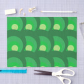 Retro groene cirkelpatroon tissuepapier (Craft)