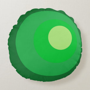 Retro groene cirkels rond kussen
