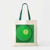 Retro groene cirkels tote bag (Voorkant)