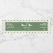 Retro Groene Cosmetica Jar Wrap-Around Label Waterfles Etiket (Enkel label)