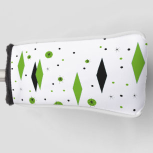 Retro Groene Diamanten & Dekking van de Putter Golfheadcover