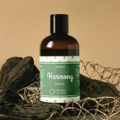 Retro Groene Elegante Cosmetica Flessenetiket Rechthoekige Sticker