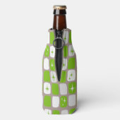 Retro Groene en Witte Koeler van de Fles (Fles Achterkant)