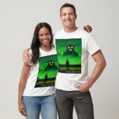 Retro groene en zwarte pixel t-shirt (Unisex)