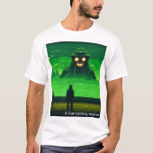 Retro groene en zwarte pixel t-shirt (Voorkant)