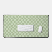 Retro groene gegolfde geruite bureaumat (Keyboard & Muis)