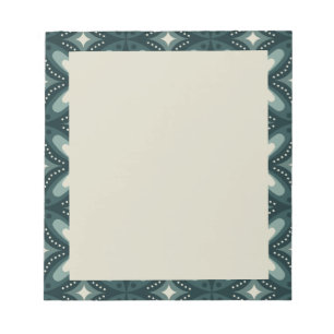 Retro groene geometrische patroon notitieblok