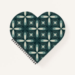 Retro groene geometrische patroon notitieboek