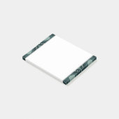Retro groene geometrische patroon post-it® notes (Schuin)
