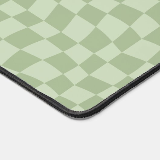 Retro Groene Geruite Bureaumat (Hoek)