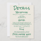 Retro groene hand getekend eigenzinnig alles in éé kaart (Achterkant)