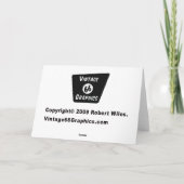 Retro Groene Kerst Kaart (Achterkant)