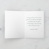 Retro Groene Kerstboom niet foto Feestdagen Kaart (Binnen)