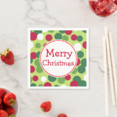 Retro groene Kerstfeestservetten Servetten (Insitu)