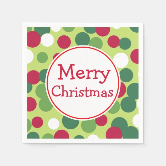 Retro groene Kerstfeestservetten Servetten (Voorkant)
