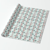 Retro Groene Kerstlinten Coquette December Cadeaupapier (Uitgerold)