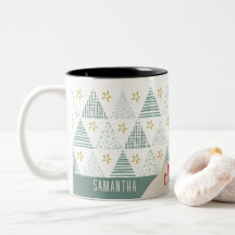 Retro Groene Kerstster Modern Abstract Uniek