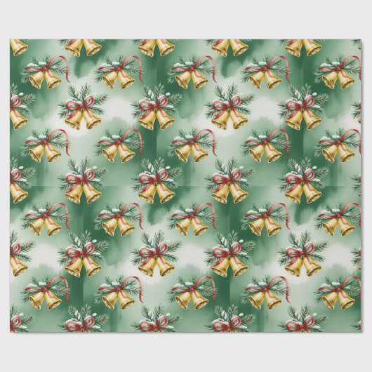 Retro groene kerstverpakkings papier (Vlak)