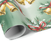 Retro groene kerstverpakkings papier (Rol Hoek)