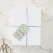 Retro Groene Kleding Grootte & Prijs Hang Label La Cadeaulabel (Met Touw)