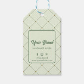 Retro Groene Kleding Grootte & Prijs Hang Label La Cadeaulabel (Voorkant)