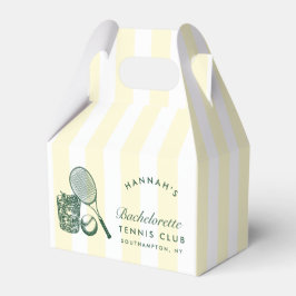 Retro groene laatste slag voor de ring tennis Bach Bedankdoosjes