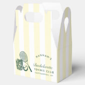 Retro groene laatste swing voor de ring Tennis Bac Bedankdoosjes (Geopend)