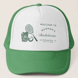 Retro groene laatste zwaai voor de ring tennis Bac Trucker Pet