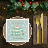 Retro Groene Lelijke Kersttrui Party Sneeuwvlok Servet