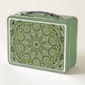 Retro Groene Mandala Lunchbox (Achterkant)