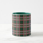 Retro groene ruit Kerstmis mok (Midden)