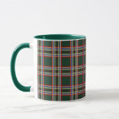 Retro groene ruit Kerstmis mok (Links)