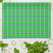 Retro groene ruitpatroon keukendoek theedoek (Gevouwen)
