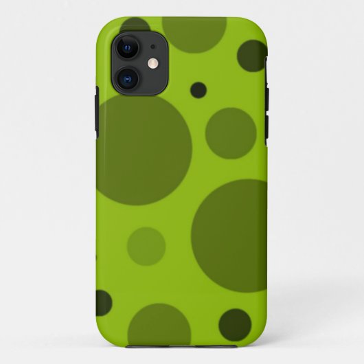 Retro groene stippen Case-Mate iPhone case (Achterkant)