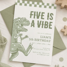 Retro groene T Rex dinosaurus verjaardagsfeestje 