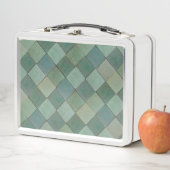 Retro Groene Tegel Print Lunch Box (In situ)