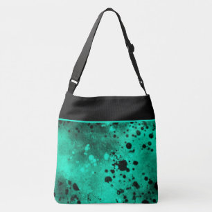 Retro Groene Verf Splatter Crossbody Tas