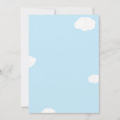 Retro groene vliegtuig babyshower uitnodiging (Achterkant)