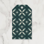 retro groene vormen cadeaulabels (Achterkant)