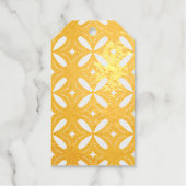 retro groene vormen cadeaulabels (Voorkant)