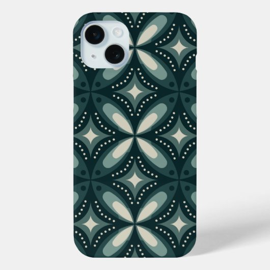 retro groene vormen Case-Mate iPhone case (Achterkant)