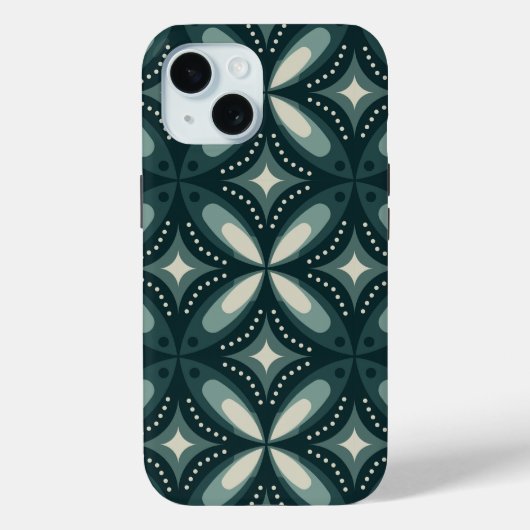 retro groene vormen Case-Mate iPhone case (Achterkant)