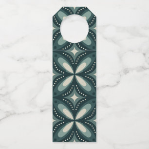 retro groene vormen flessenhanger