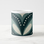 retro groene vormen grote koffiekop (Voorkant)