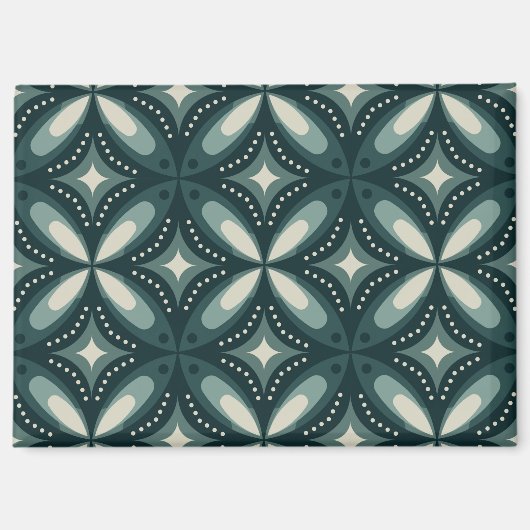 retro groene vormen magneet (Voorkant)