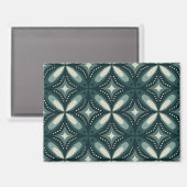 retro groene vormen magneet (Voorkant / Achterkant)