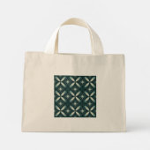 retro groene vormen mini tote bag (Achterkant)