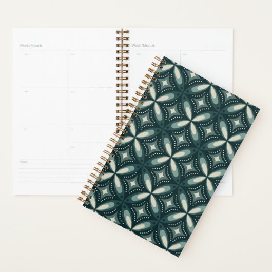 retro groene vormen planner (Display)