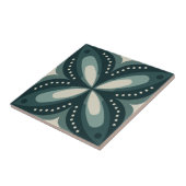retro groene vormen tegeltje (Zijkant)